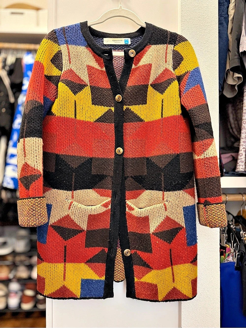 Anthropologie Sparrow Lonestar Lambswool Sweater Coat Cardigan XS